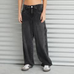 AMERICANINO - Jeans Cargo Tiro Medio Mujer