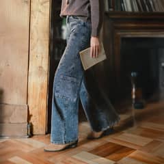 RAINDOOR - Pantalón Wide Leg Tiro Alto Mujer