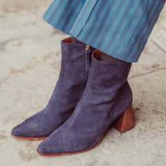 URCO - Botin Mujer Cuero Azúl