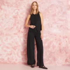 ROSSAMOLA - Pantalón Básico Tiro Alto Mujer