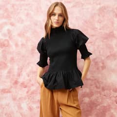 ROSSAMOLA - Blusa Manga Larga Algodón Mujer