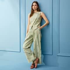 CAER EN GRACIA - Pantalón Palazzo Tiro Alto Mujer