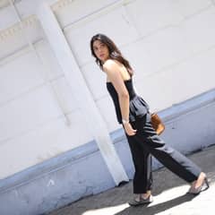 MARINA MIA - Pantalón Básico Tiro Alto Mujer