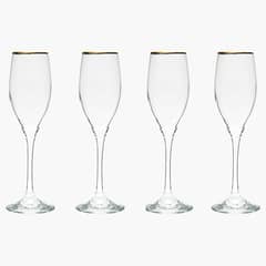 ROBERTA ALLEN - Set 4 Copas Vidrio Borde Dorado 180 ml