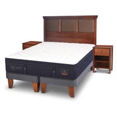 CIC - Cama Europea Super Premium 2 Plazas + Muebles Torino