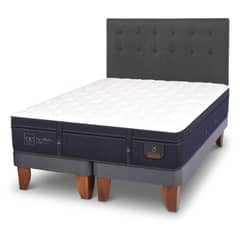 CIC - Cama Europea 2 Plazas Super Premium 150 x 200 Cm Base Dividida + Respaldo