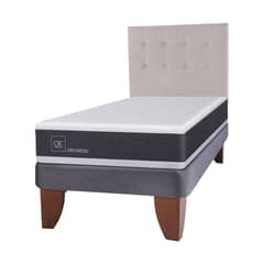 CIC - Cama Europea Ortopedic 1.5 Plazas BN 105 x 200 cm + Respaldo Tigris