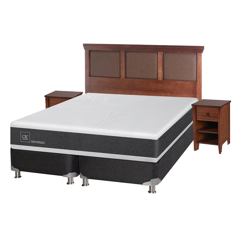CIC - Box Spring Ortopedic King Base Dividida 180x200 cm + Muebles ...