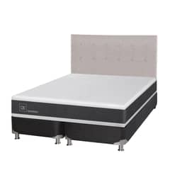 CIC - Box Spring Ortopedic 2 Plazas Base Dividida 150x200 cm + Respaldo Tigris