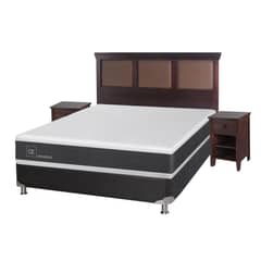CIC - Box Spring Ortopedic 2 Plazas Base Normal 150x200 cm + Muebles Torino