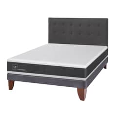 CIC - Cama Europea Ortopedic 2 Plazas Base Normal 150X200 Cm + Respaldo Eufrates
