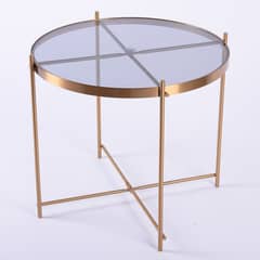 DISEÑO 3 - Mesa Centro X Bronce Vidrio 830