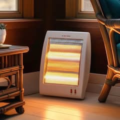 RECCO - Estufa Eléctrica 800W Halógena Compacta Blanca
