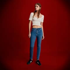 AMERICANINO - Jeans Básico Tiro Alto Mujer