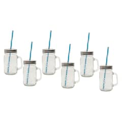 MICA - Set 6 Vasos Vidrio 400 ml Jars