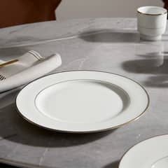 FLORENCIA - Plato de Fondo Silver 16.5 cm Porcelana de Hueso