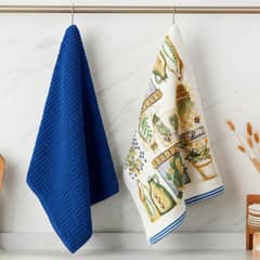 MICA - Set de 2 Paños de Cocina Estampado de Hierbas