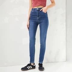 AMERICANINO - Jeans Básico Tiro Súper Alto Mujer