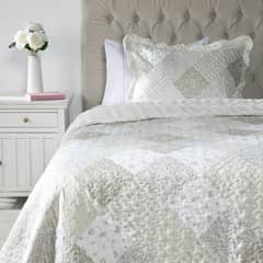 TEXTIL VIÑA - Cubrecama Patch Sherpa Beige 200 Gsm Poliéster
