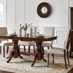 ROBERTA ALLEN - Mesa de Comedor Valerie 6 Puestos Expandible Madera