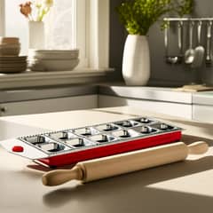 MICA - Set Molde Ravioles con Uslero de Madera