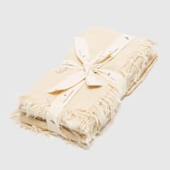 CASA CANTABRIA - Servilletas Flecos Beige Lino Set 4