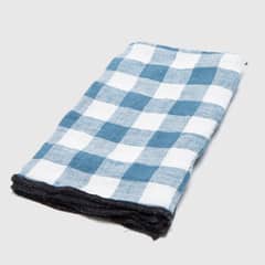 BASEMENT HOME - Servilleta Lino Azul Check