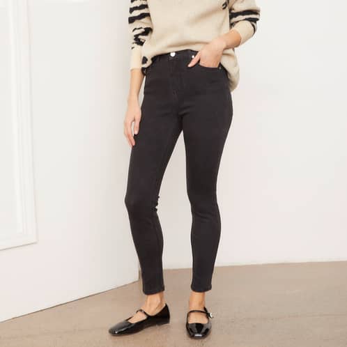 BASEMENT - Jeans Skinny Tiro Alto Mujer Algodón