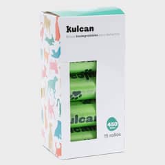 KULCAN - Pack De 15 Rollos De Bolsas Para Perros Desechables Biodegrdables 30 Unidades Cada Una