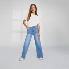 ELEVEN - Jeans Culotte Algodón Niña Tiro Medio