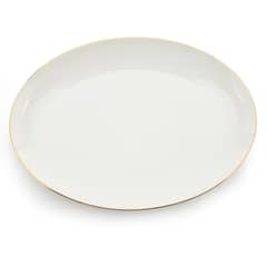 FLORENCIA - Fuente Ovalada 36 cm Borde Dorado