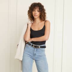 BASEMENT - Polera Sin Mangas Escote V Mujer
