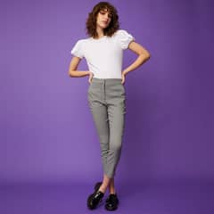 BASEMENT - Pantalón Slim Fit Tiro Alto Mujer