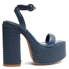 SCHUTZ - Sandalia Mujer Cuero Azul
