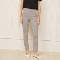 BASEMENT - Pantalón Slim Fit Tiro Alto Mujer