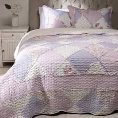 TEXTIL VIÑA - Cubrecama Patch Morado Estampado