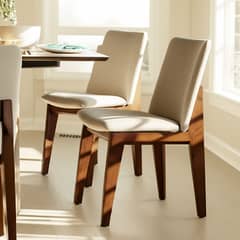 MICA - Par de Sillas Comedor Rios Estilo Moderno Beige