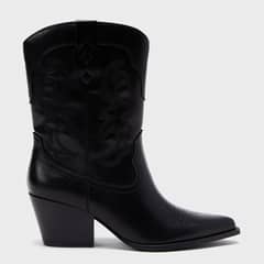 BASEMENT - Botines Vaqueros Mujer Taco Medio Punta Puntiaguda