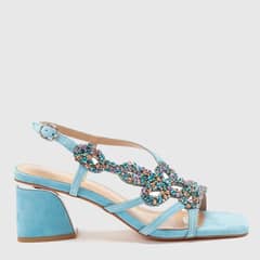 ALMA EN PENA - Sandalia Mujer Cuero Azul