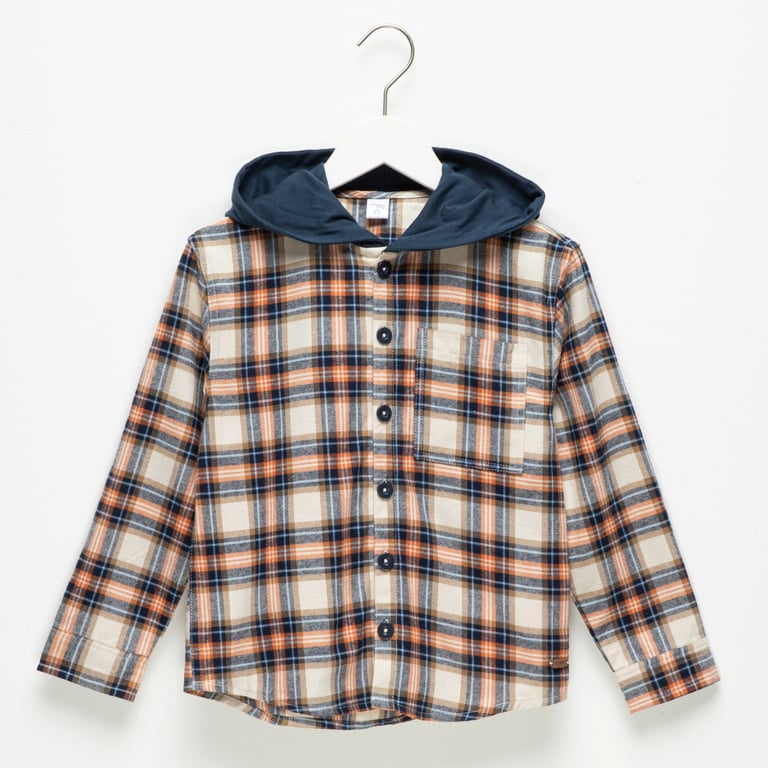 YAMP Camisa Nino Algodon Afranelado Con Capucha Ofertitas