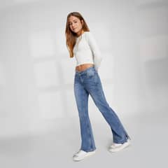 ELEVEN - Jeans Flare de Algodón Niña