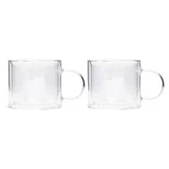 BENETTON - Set 2 Mug Doble Vidrio Transparente 290Ml