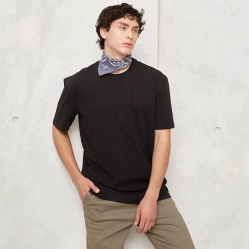 BEARCLIFF - Polera Manga Corta Relaxed Fit Hombre Algodón