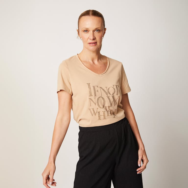 Polera beige mujer best sale
