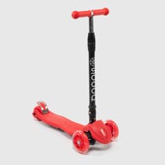 SCOOP - Scooter Infantil Plegable Con Luces Y Altura Regulable Rojo
