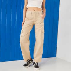 DOO AUSTRALIA - Jeans Cargo Tiro Medio Mujer