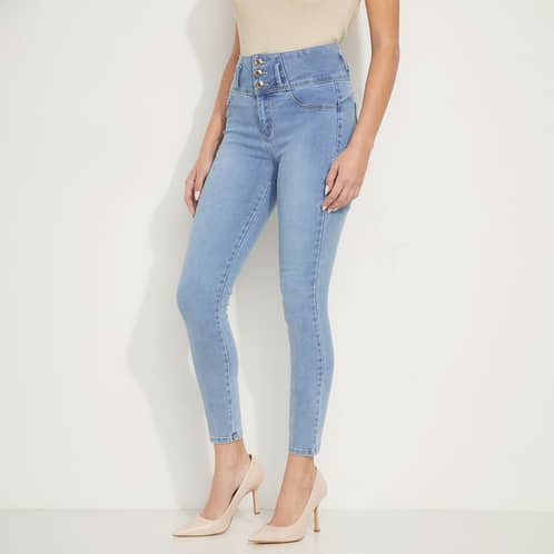 MOSSIMO - Jeans Skinny Push Up Tiro Medio Mujer