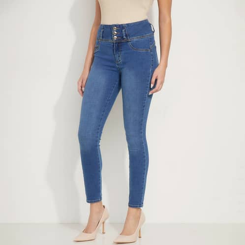 MOSSIMO - Jeans Skinny Push Up Tiro Medio Mujer