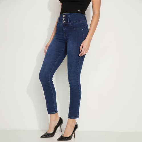 MOSSIMO - Jeans Skinny Push Up Tiro Medio Mujer