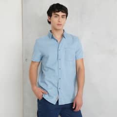 BEARCLIFF - Camisa Casual Manga Corta Algodón Hombre